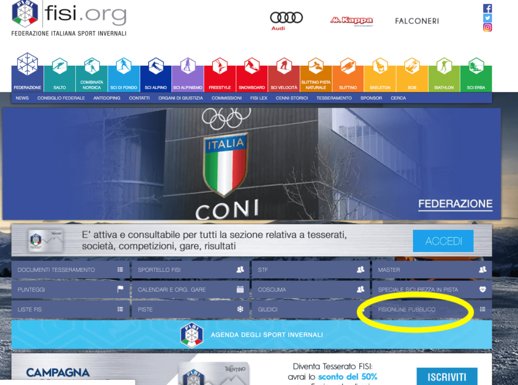  On line il web onlinefisi pubblico